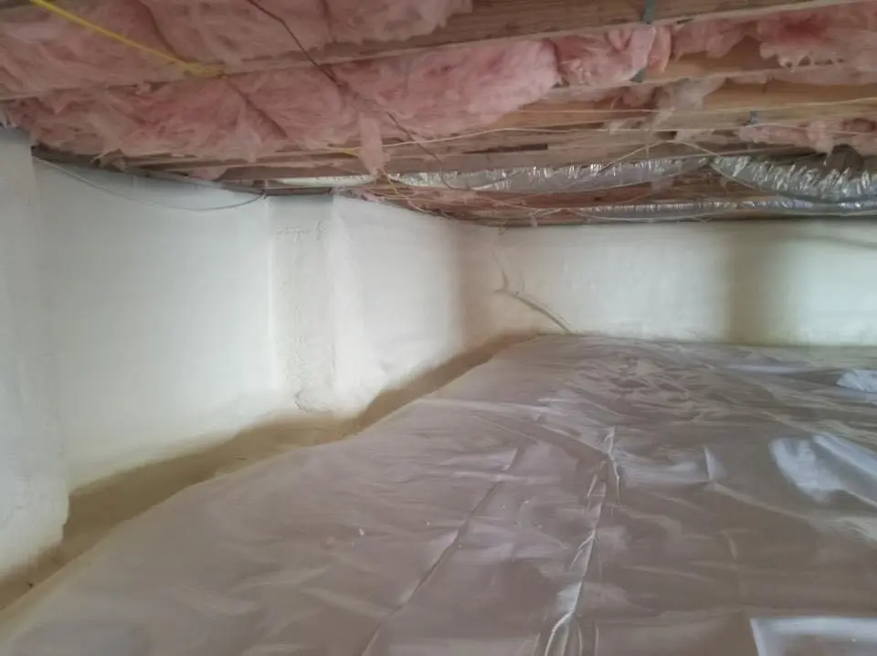 Crawl space encapsulation with closed-cell spray foam for Roof Waterproofing in Muskego